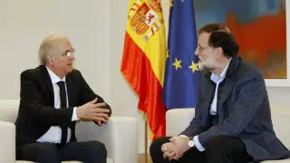 Ledezma y Rajoy durante su reunión de este sábado en Madrid.