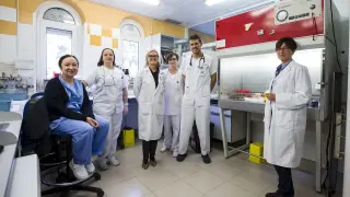 Parte del equipo del hospital Royo Villanova de Zaragoza que lucha contra la sepsis.