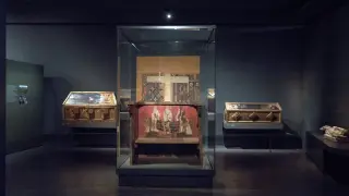 Parte de los bienes de Sijena expuestos en el Museo de Lérida.