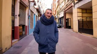 Amador Fernández, ayer en la calle del Heroísmo de Zaragoza.