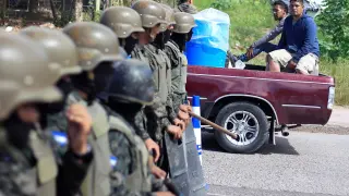 Tensión en las calles de Tegucigalpa.