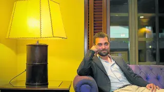 El psicólogo David Ramírez, en el hotel Palafox durante su reciente visita a Zaragoza.