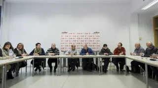 Reunión de las Ejecutivas de los sindicatos mayoritarios en Aragón en el Centro Arsenio Jimeno