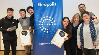 Imagen de los Premios Ebrópolis celebrados este lunes en la sede de Ibercaja.