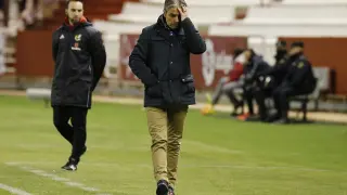 Natxo González, durante el partido de este sábado en Albacete.
