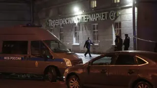 Diez heridos en una explosión en un supermercado de San Petersburgo