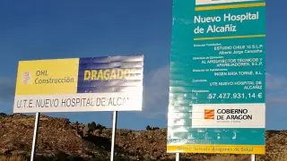 Zona donde se construye el hospital de Alcañiz
