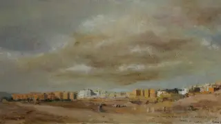 A Ramón Gurruchaga le atraen los cielos de Zaragoza, el paisaje y la arquitectura:_'Rosales del Canal'.