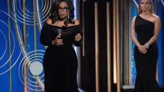 Oprah Winfrey durante su discurso