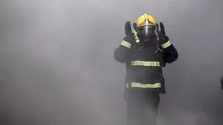 Imagen de archivo de una intervención de los bomberos en Teruel