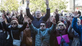 Protesta en Zaragoza por las pensiones