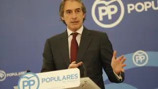 El ministro de Fomento, en su intervención en el acto organizado por el PP-Aragón este miércoles