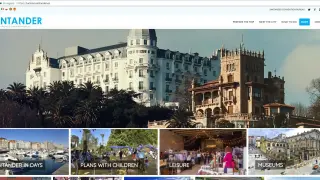 Portada de la nueva web de turismo de Santander.