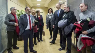 Imagen de la reunión sobre el ICA del jueves, a la que no asistió el Ayuntamiento de Zaragoza