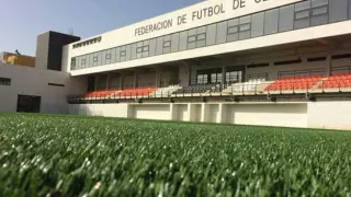 Sede de la Federación de Fútbol de Ceuta, a la que pertenecía la árbitra despedida.