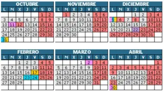 Muchos calendarios usan la X para referirse al miércoles.