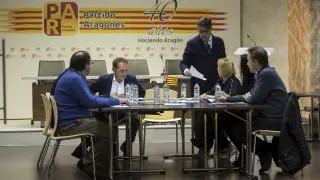 Reunión de la comisión permanente del Partido Aragonés.