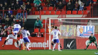 Con el de Tarragona, el Real Zaragoza solo ha marcado 3 goles de cabeza en seis meses de liga