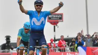 Valverde tras ganar el Tour de Abu Dabi