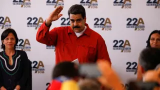 El presidente Nicolás Maduro ha registrado su candidatura para las elecciones del 22 de abril.