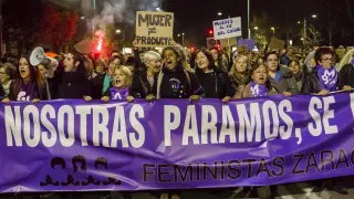 Manifestación del Día de la Mujer en Zaragoza el pasado 8 de marzo