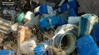 La Guardia Civil investiga a tres personas por un vertido de residuos peligrosos cerca de El Burgo de Ebro