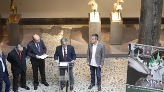 La presentación de los actos de Semana Santa se celebró ayer en el museo Pablo Gargallo.