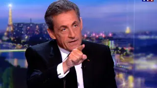 Nicolas Sarkozy en su intervención en la televisión francesa.