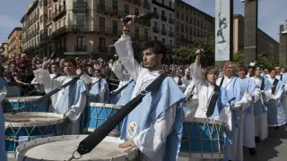 Procesión del domingo de Resurrección en Zaragoza en 2017.