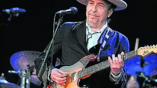 Bob Dylan, en un concierto en Salamanca.