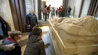 El Mausoleo de los Amantes registró este jueves una gran afluencia de visitantes.