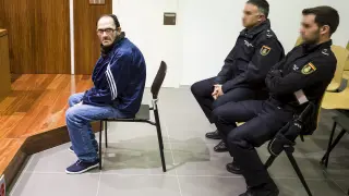 El acusado, durante el juicio celebrado este miércoles en la Audiencia de Zaragoza