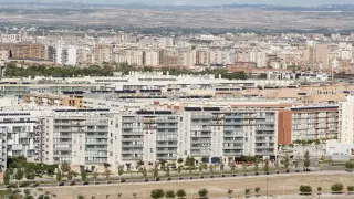 Vista de Valdespartera, el barrio más poblado del nuevo Distrito Sur.
