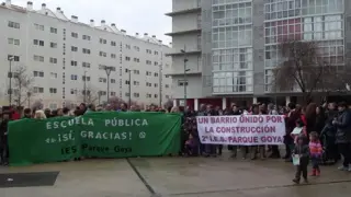 Concentración en Parque Goya demandando la construcción de un nuevo instituto