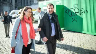 Meritxell Serret y Toni Comin se han presentado este martes ante la Justicia belga