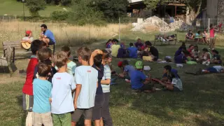 Un campamento juvenil en la localidad de Orós Alto en el verano de 2016.