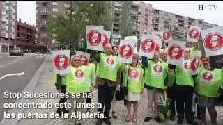 Protesta de Aragón Stop Sucesiones y Plusvalía en el Día de Aragón