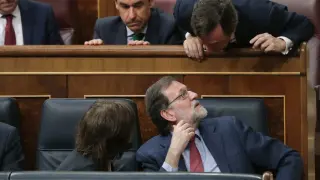 Rajoy, en el pleno del Congreso de este jueves.