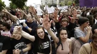 Manifestación en Pamplona tras el juicio de la Manada.