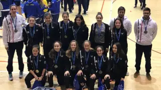 La selección alevín aragonesa femenina logra la permanencia en el Nacional.