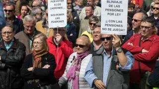 Protesta por las pensiones