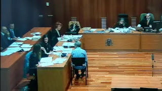 El acusado, durante la cuarta sesión del juicio, celebrada este jueves en la Audiencia Provincial de Zaragoza.