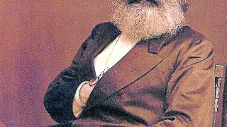 Uno de los retratos más conocidos de Karl Marx. 1875.