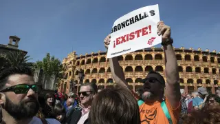 Imagen de archivo de una manifestación de Teruel Existe en las calles de Zaragoza
