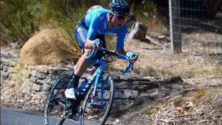 Jaime Castrillo, ciclista de Movistar, debuta esta temporada como profesional.