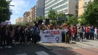 Manifestación en Zaragoza contra la sentencia de La Manada.
