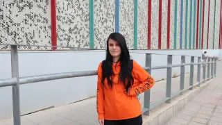 Ariadna, oscense de 18 años que ha vivido en un centro de menores y ahora estudia en Zaragoza.