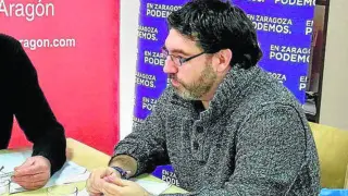 Guillermo Lázaro, coordinador del grupo municipal de ZEC y exsecretario general de Podemos en Zaragoza.