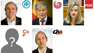 Los principales candidatos a la alcaldía de Zaragoza.