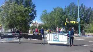 El barrio de Jesús, cortado el pasado domingo por la celebración de la maratón de Zaragoza